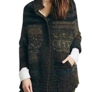 Free people starlight shadow poncho cardigan